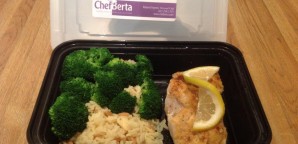 Baked Scrod with Broccoli & Rice