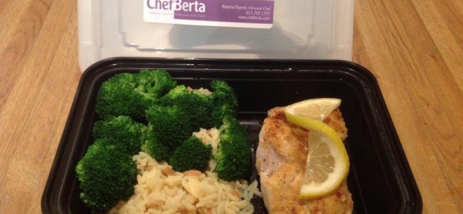 Baked Scrod with Broccoli & Rice